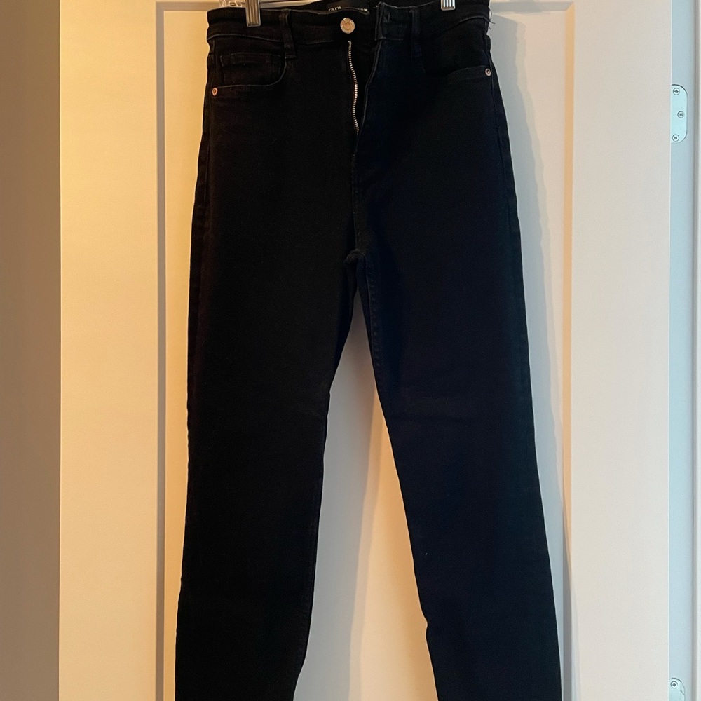 Straight high rise jeans
